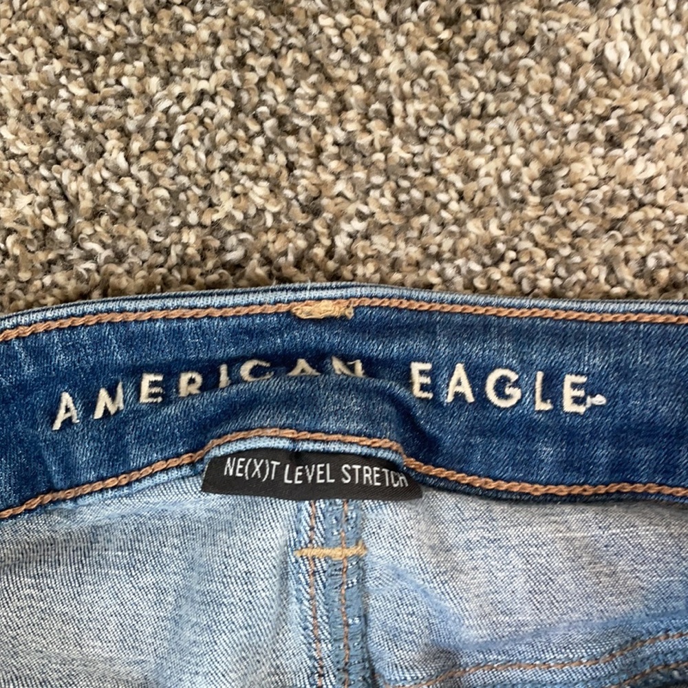American Eagle Patched Jeans Size 0 - Picture 7 of 11